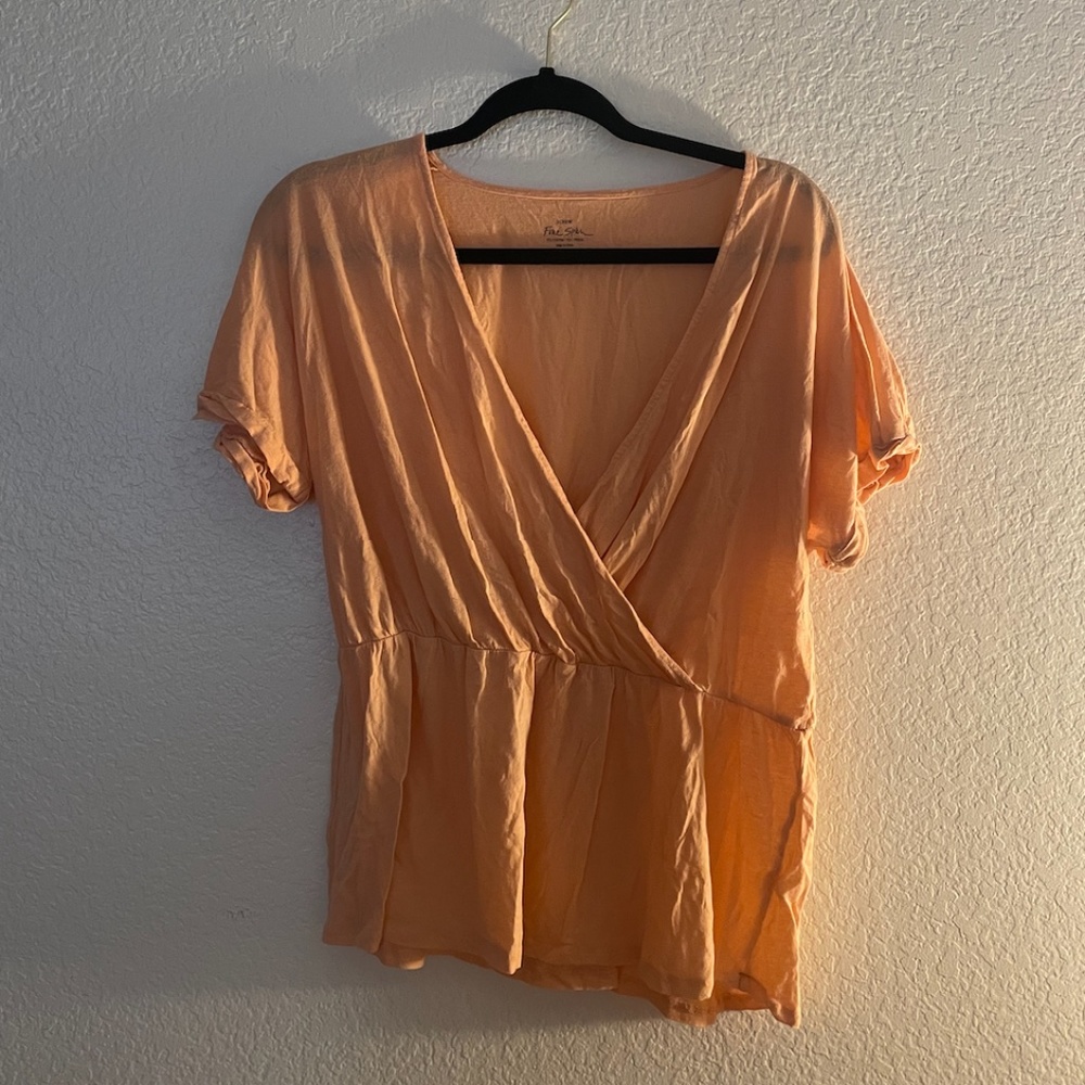 🌻Peplum Peach Boho Peasant Hipster Fairy Hippie Chic Farmhouse Party Blouse